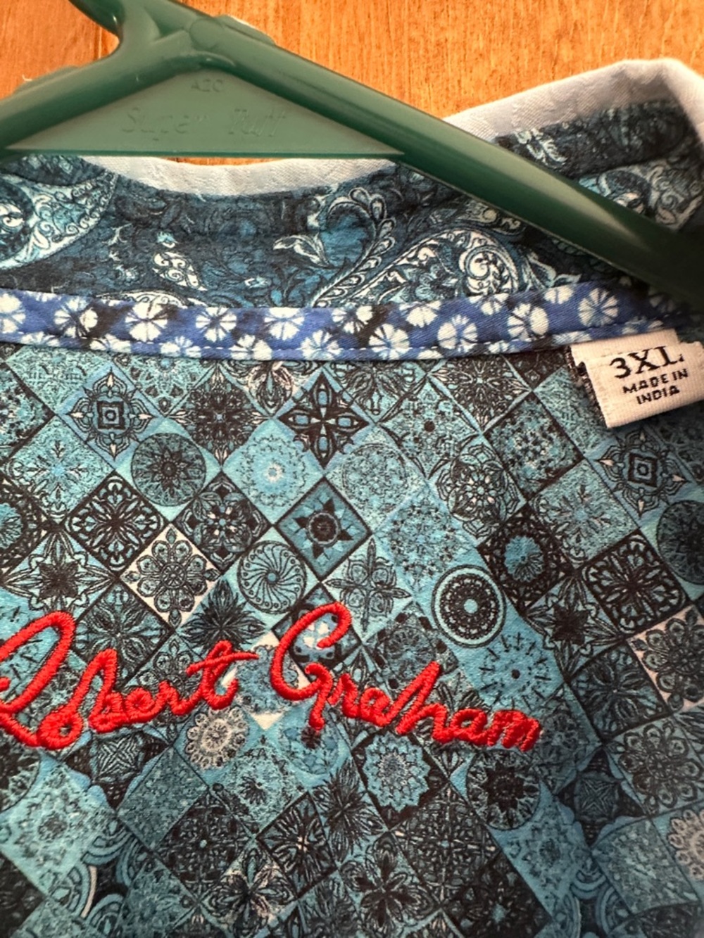 Robert Graham Light Blue Paisley Short-Sleeve Button-Down Shirt - Picture 2 of 4